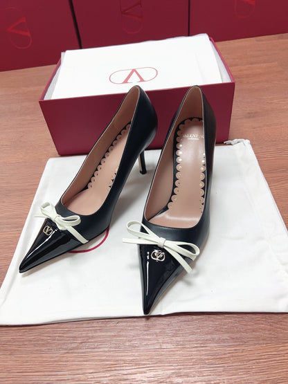 Valentino Women Black Patent Leather Heels