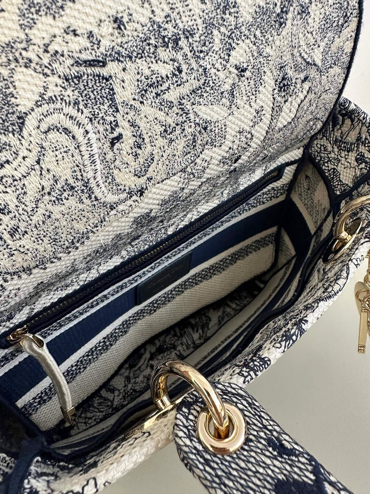 CHRISTIAN DIOR BAG Lady D-lite Bag Blue