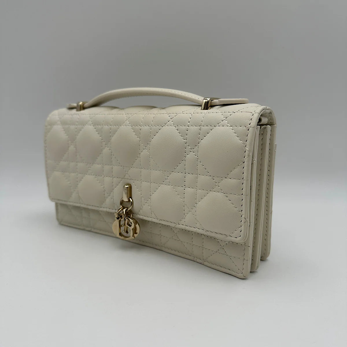 Dior My Dior Mini Bag in latte Cannage lambskin