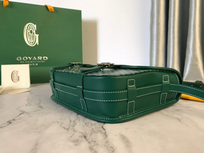 BELVEDERE II BAG 28 IN GREEN GOYARDINE CANVAS