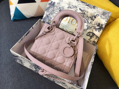 MINI LADY 17 BAG IN LIGHT PINK CALFSKIN