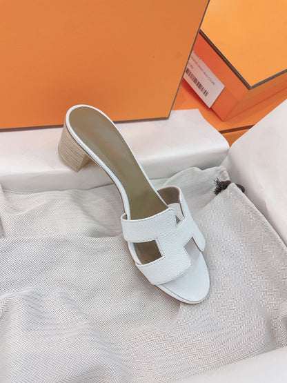 0asis Sandal Epsom Calfskin White