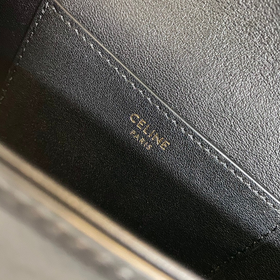 MINI 18 PADLOCK BLACK CALFSKIN BAG