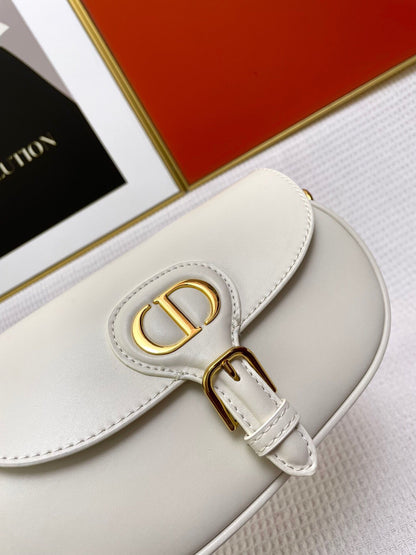 MINI BOBBY EAST-WEST 20 BAG IN WHITE CALFSKIN