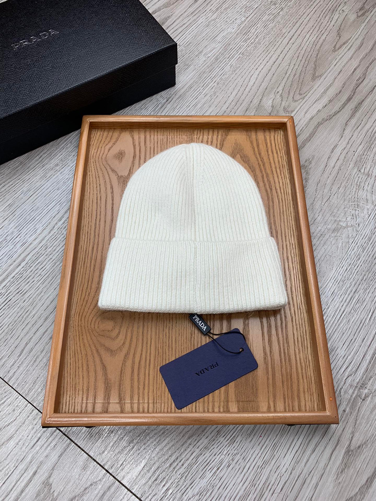 BEANIE HAT IN WHITE WOOL 431356