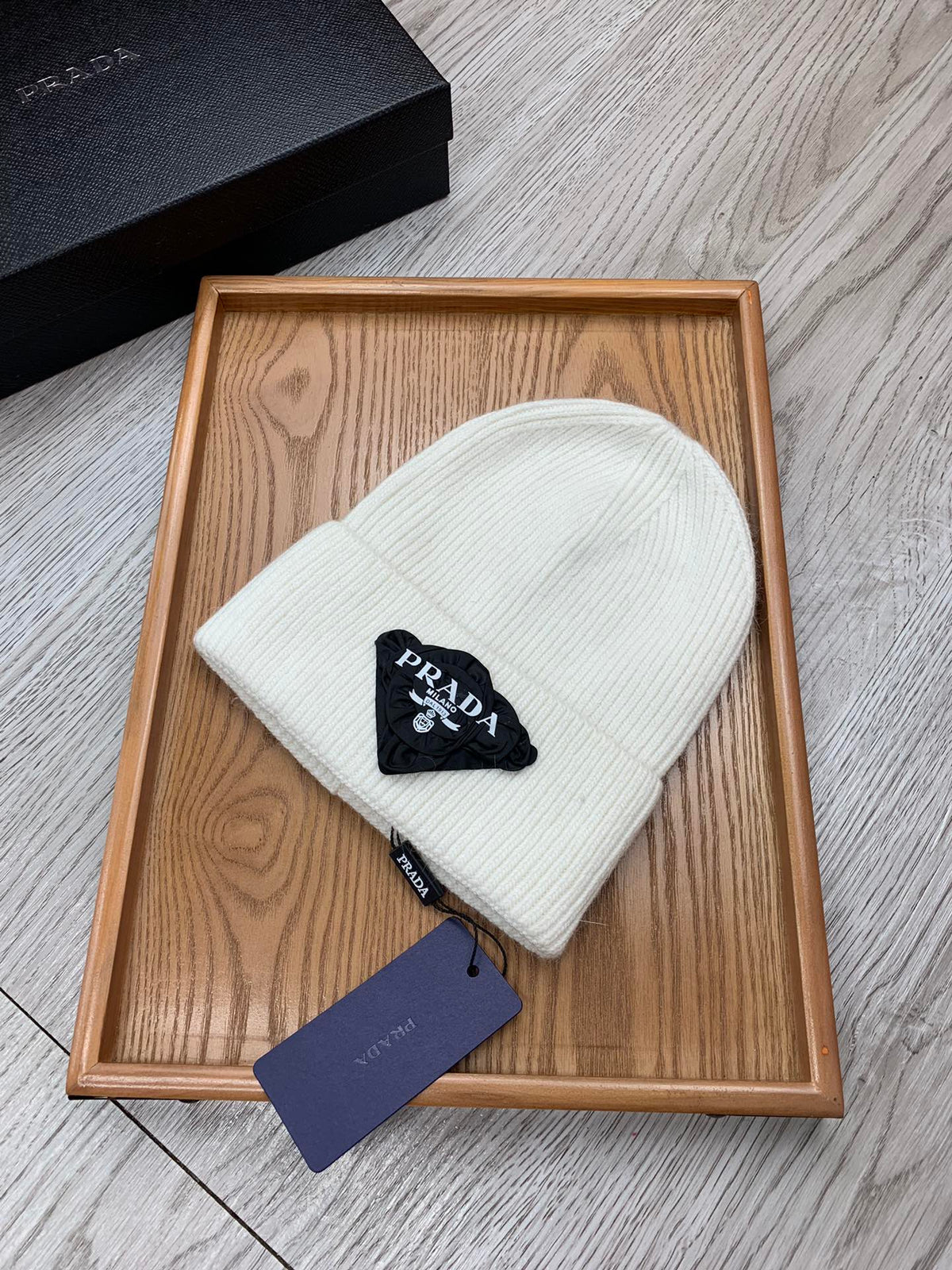 BEANIE HAT IN WHITE WOOL 431356