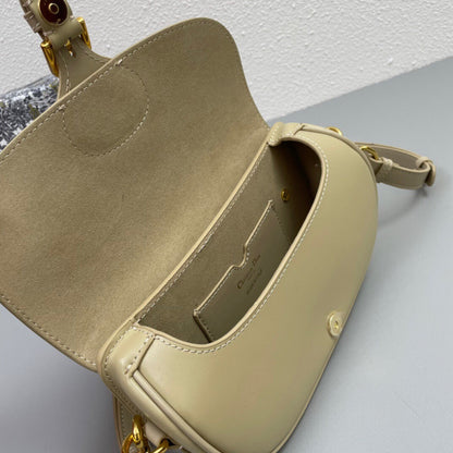 MINI BOBBY EAST-WEST 20 BAG IN BEIGE CREAM CALFSKIN