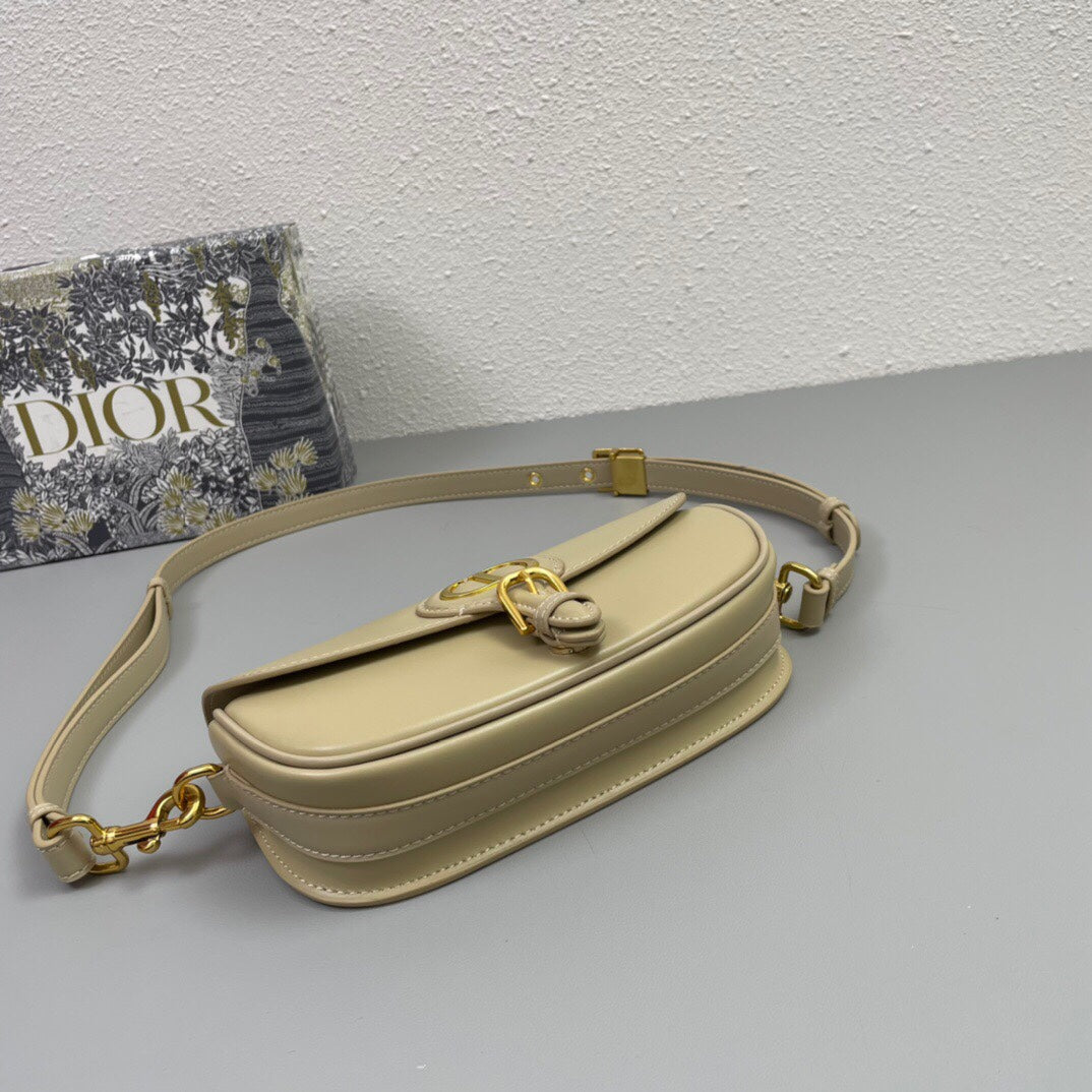 MINI BOBBY EAST-WEST 20 BAG IN BEIGE CREAM CALFSKIN