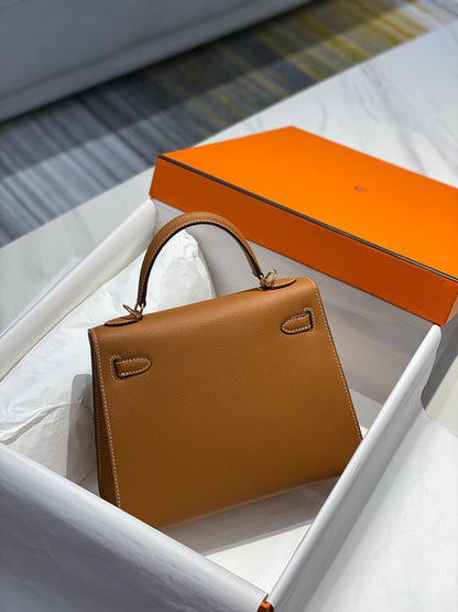 HN 28CM IN GOLD EPSOM GOLD HARDWARE
