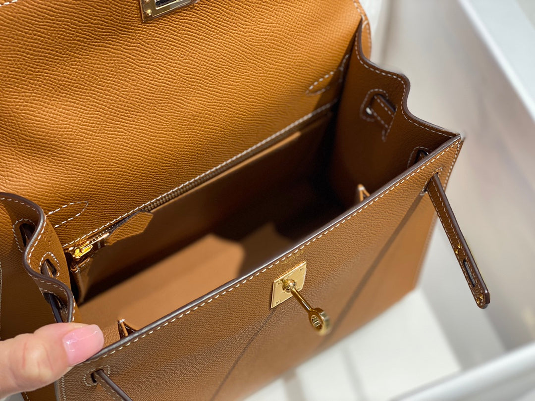 HN 25CM IN GOLD EPSOM GOLD HARDWARE