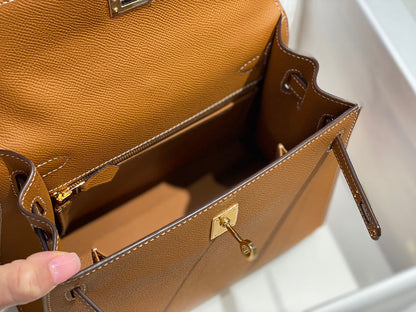 HN 28CM IN GOLD EPSOM GOLD HARDWARE