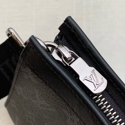 ANPHA WEARABLE WALLET 18 IN BLACK MONOGRAM ECLIPSE REVERSE CALFSKIN