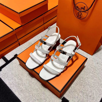 MID - SANDAL WHITE CALFSKIN