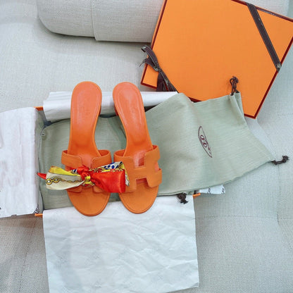 0asis Sandal Epsom Calfskin Orange