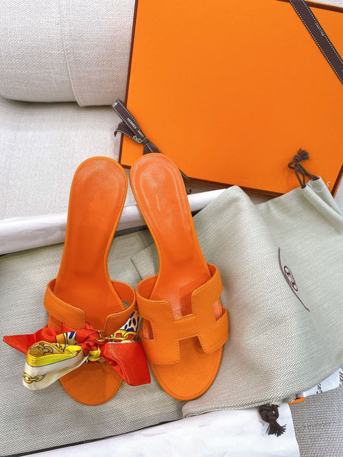 0asis Sandal Epsom Calfskin Orange