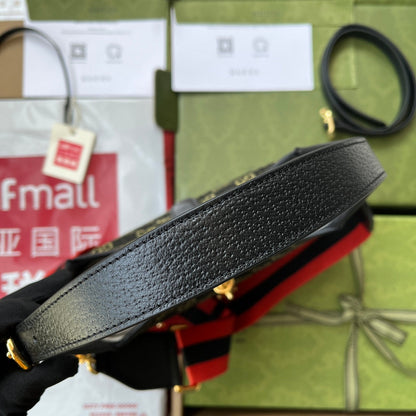 JACKIE 1961 SMALL HANDBAG IN BLACK YELLOW DENIM