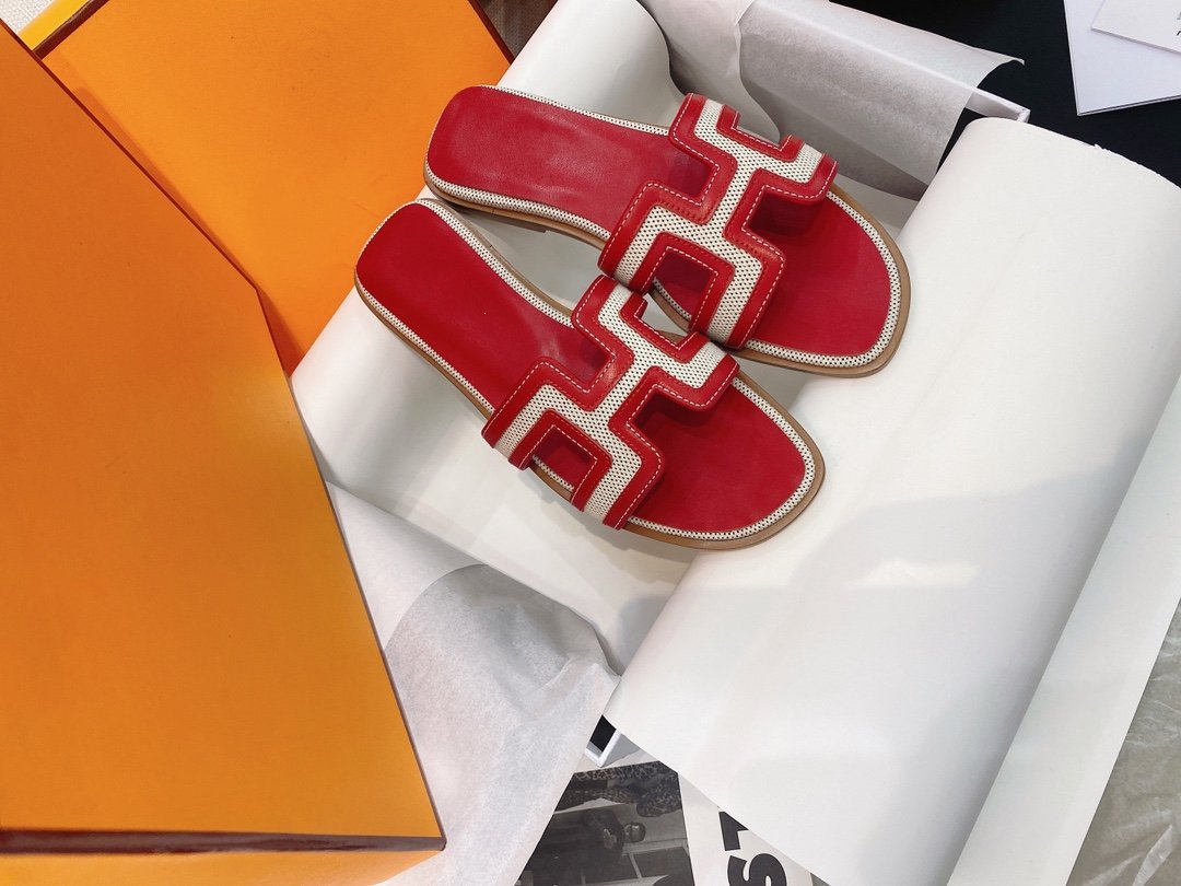 0ran Sandal Red Leather