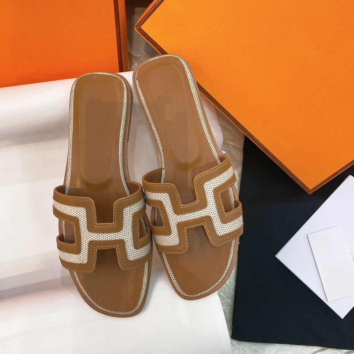 0ran Sandal Brown Leather