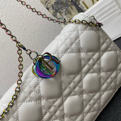 CARO SLIM POUCH 21 BAG IN WHITE CALFSKIN
