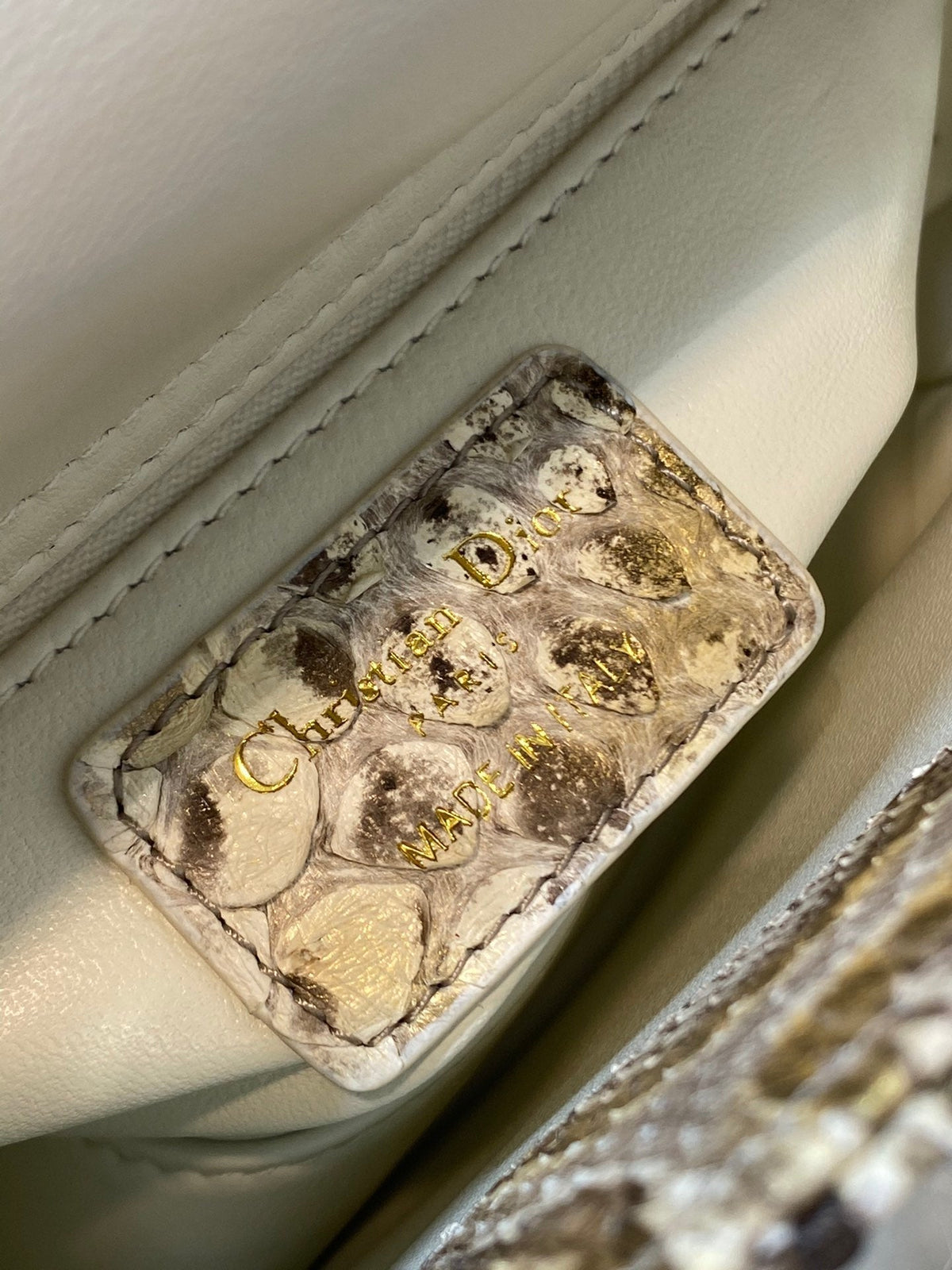 MINI LADY 17 BAG IN GOLDEN PYTHON LEATHER
