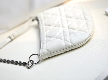 MINI CARO BAG 25 IN WHITE LAMBSKIN