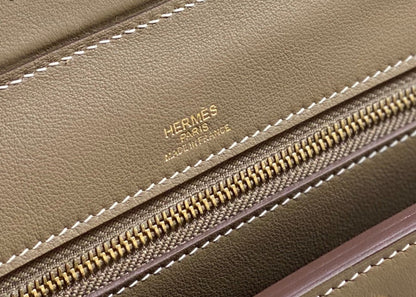 MINI 24/24 21CM IN TOGO ETOUPE EVERCOLOR CALFSKIN GOLD KELLY BUCKLE