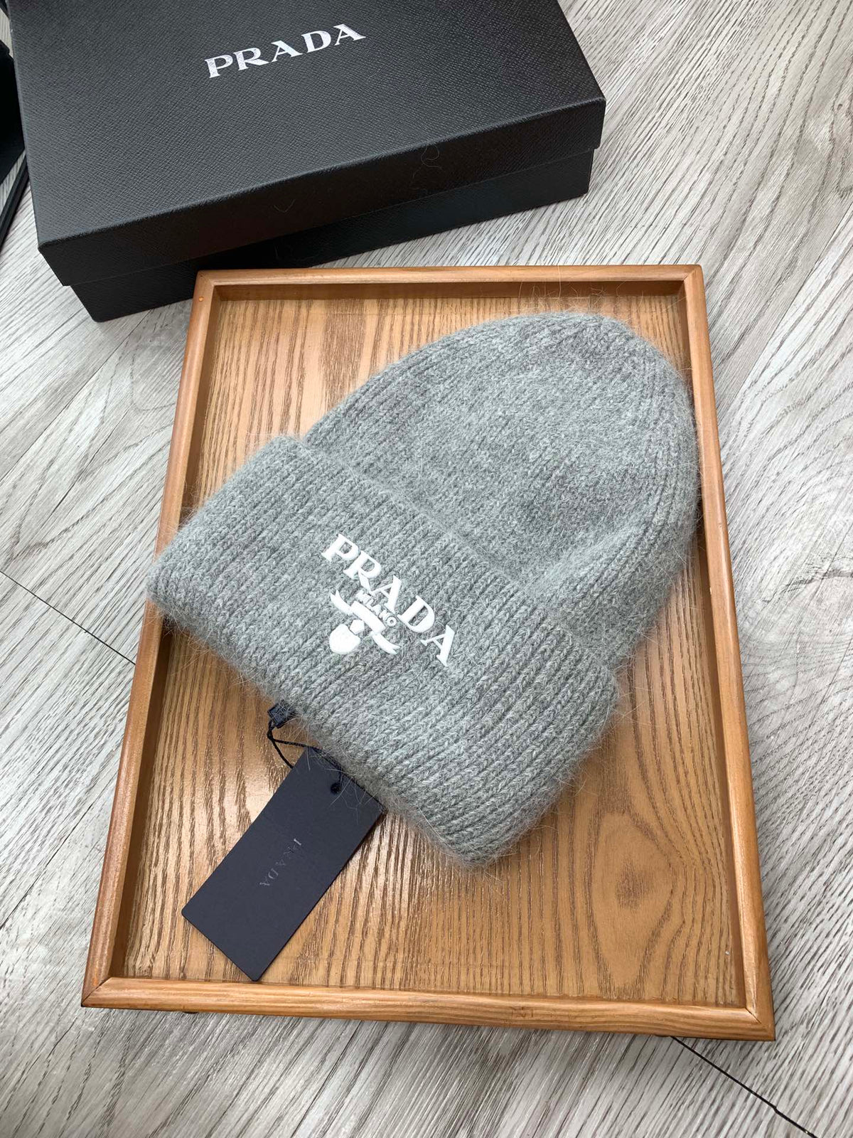 BEANIE HAT IN DOLPHIN GRAY WOOL 108750