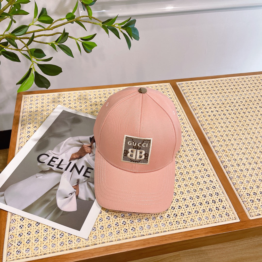 BASEBALL HAT IN PEACHY PINK JACQUARD FABRIC 219953