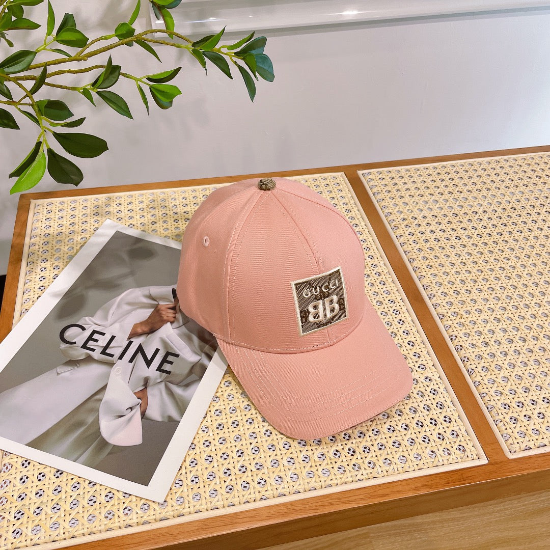 BASEBALL HAT IN PEACHY PINK JACQUARD FABRIC 219953