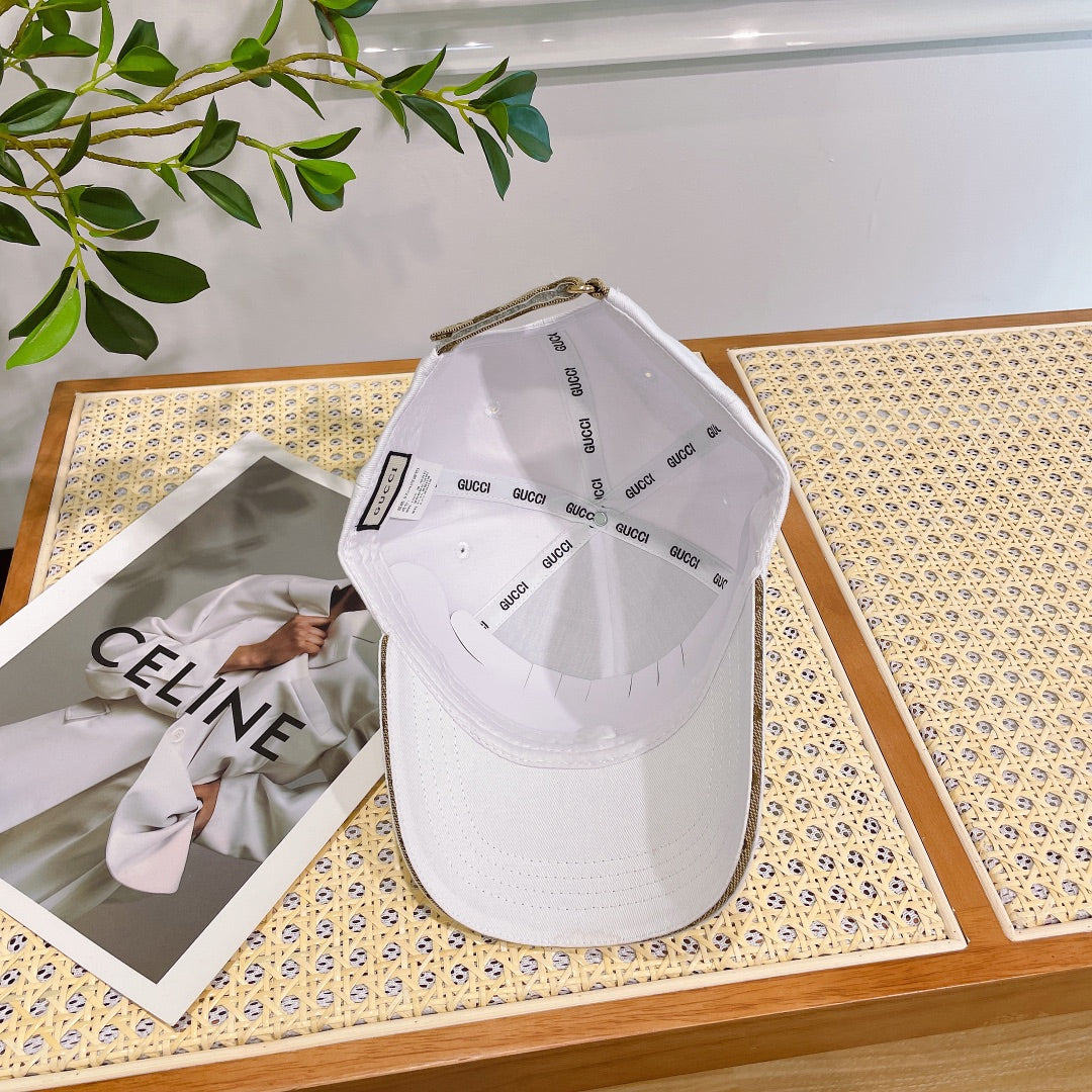 BASEBALL HAT IN WHITE JACQUARD FABRIC 219954