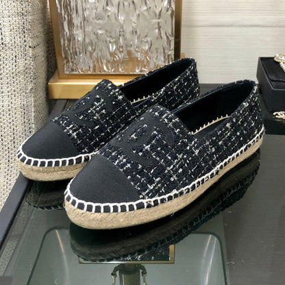 LOAFER IN BLACK MIX WHITE WOOL TWEED