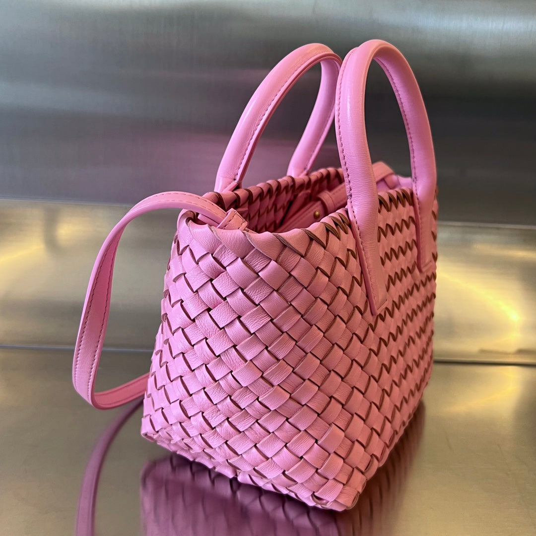 MINI CABAT 20 IN ROSE PINK LAMBSKIN