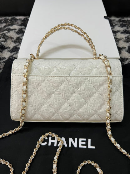 CHANEL KELLY 23P CLUTCH WITH CHAIN GOLD HARDWARE