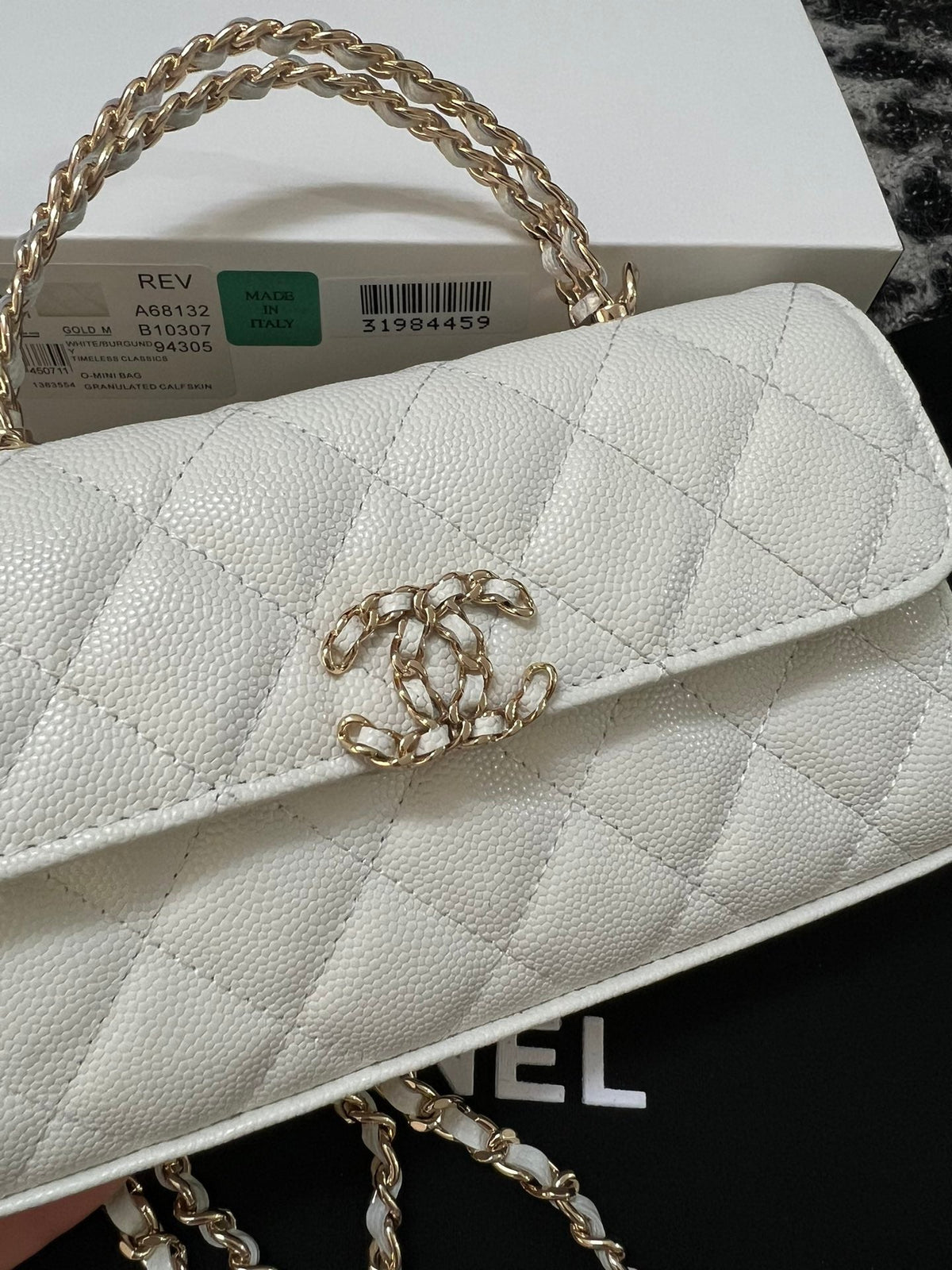 CHANEL KELLY 23P CLUTCH WITH CHAIN GOLD HARDWARE