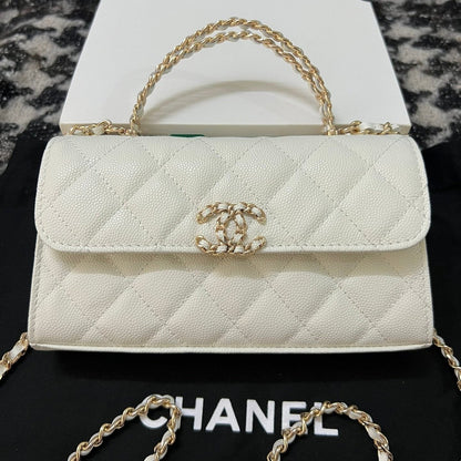 CHANEL KELLY 23P CLUTCH WITH CHAIN GOLD HARDWARE
