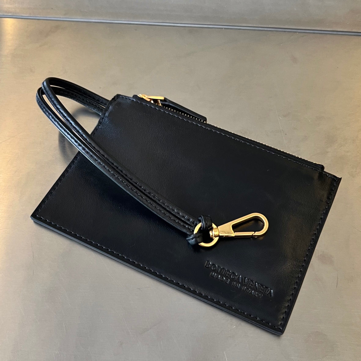 CANDY ARCO TOTE 20 IN BLACK SOFT LAMBSKIN