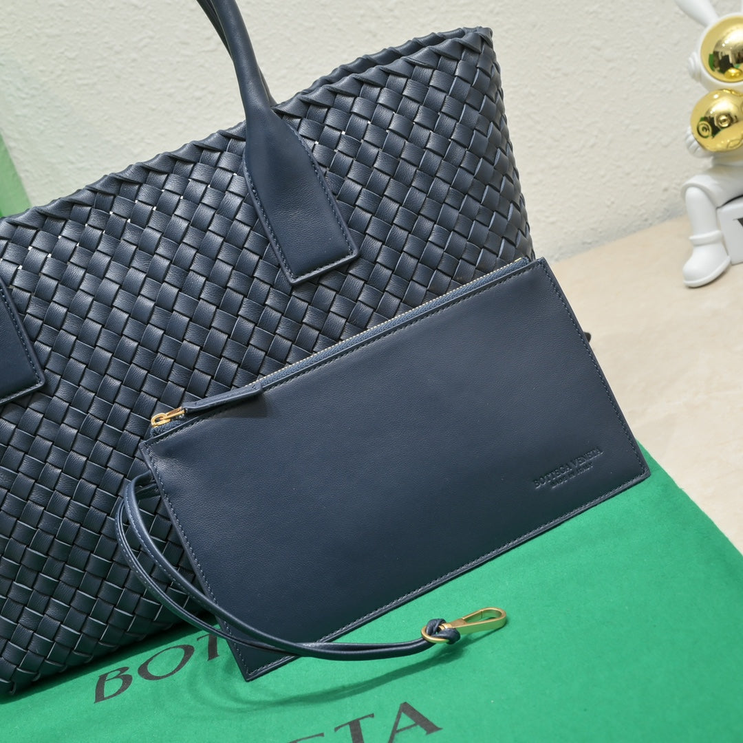 Large Cabat 45cm Navy Blue Lambskin Ghw