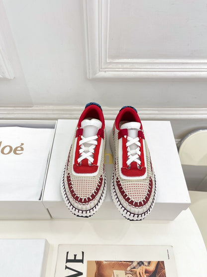 NAMA SNEAKER IN CHERRY RED MIX COLORFUL SPECIAL FABRIC