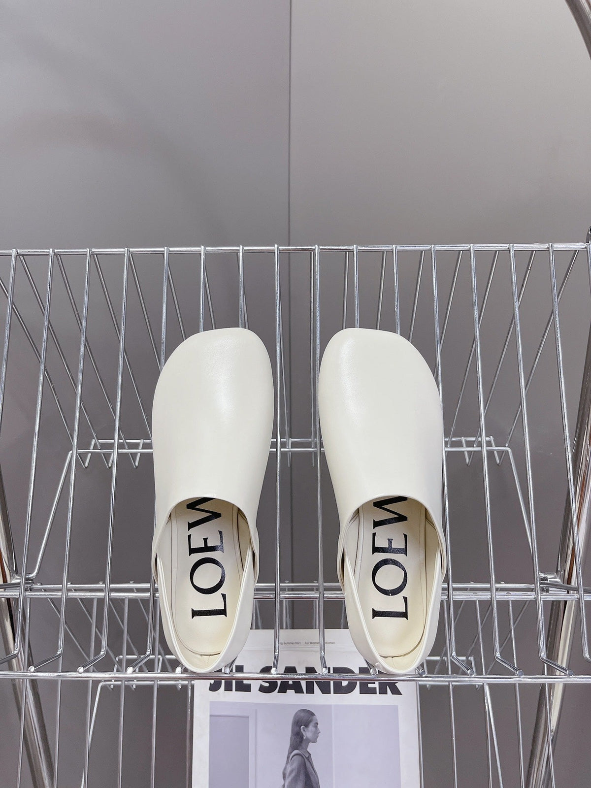 LW TOY SLIPPER WHITE CALFSKIN