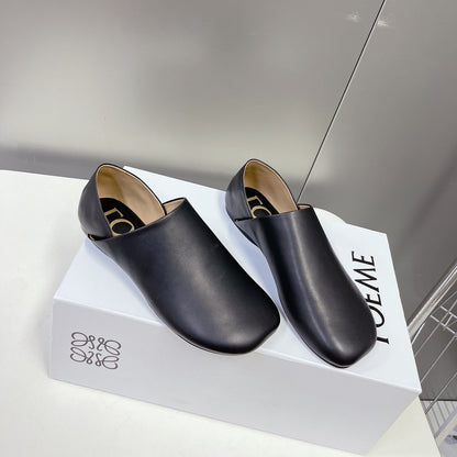 LW TOY SLIPPER BLACK CALFSKIN