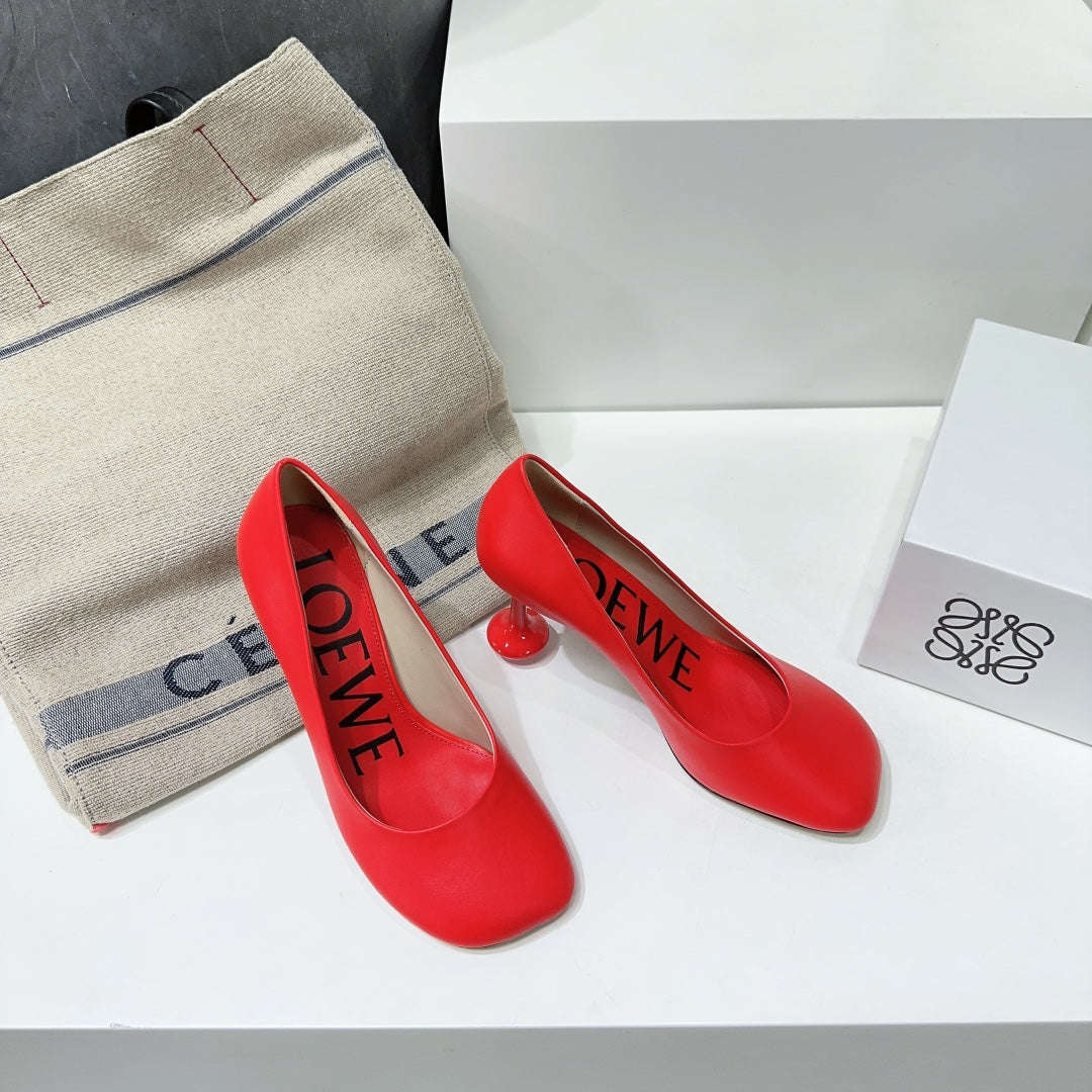 LW TOY PUMP 95 RED CALFSKIN