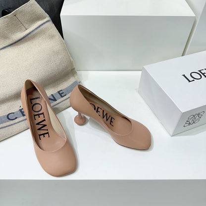 LW TOY PUMP 95 TAN CALFSKIN