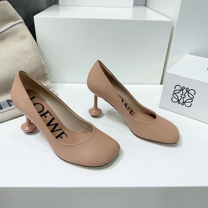 LW TOY PUMP 95 TAN CALFSKIN
