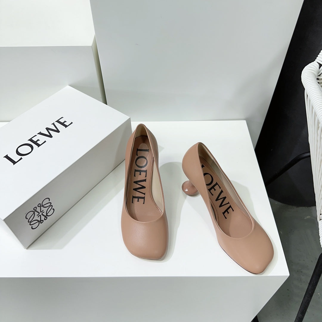 LW TOY PUMP 95 TAN CALFSKIN