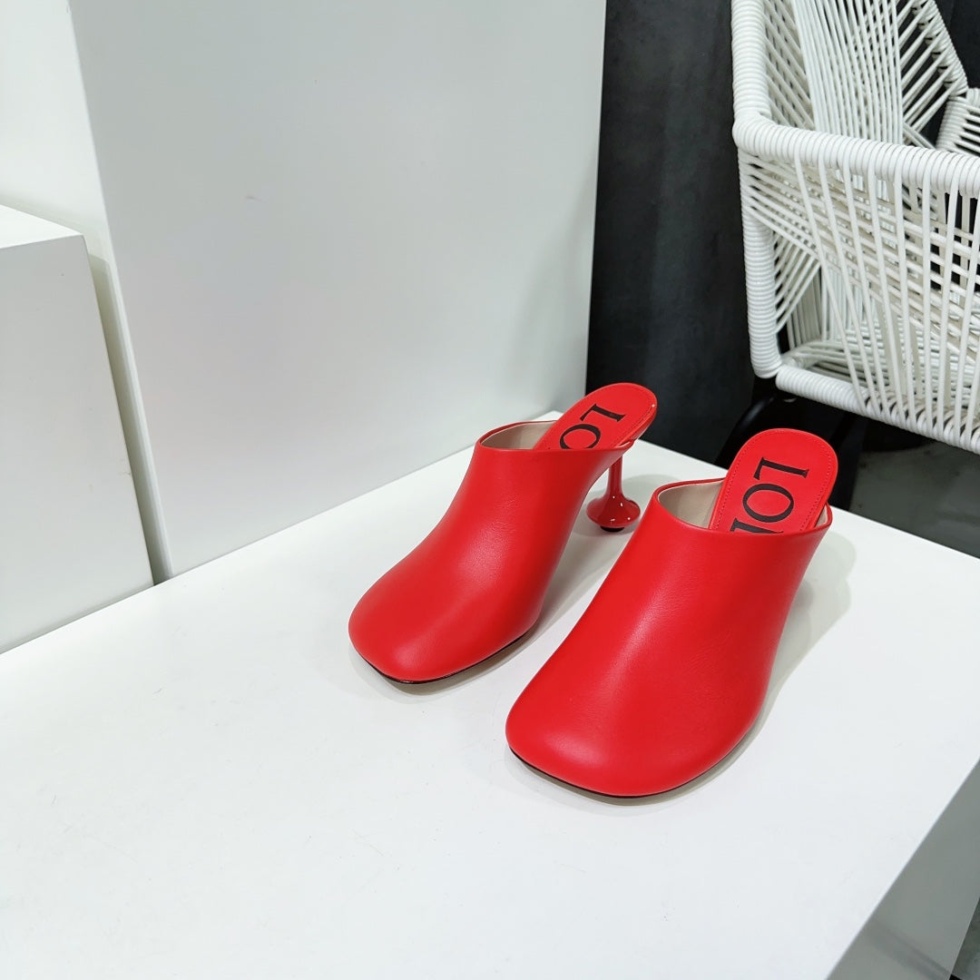 LW TOY MULE 95 RED CALFSKIN