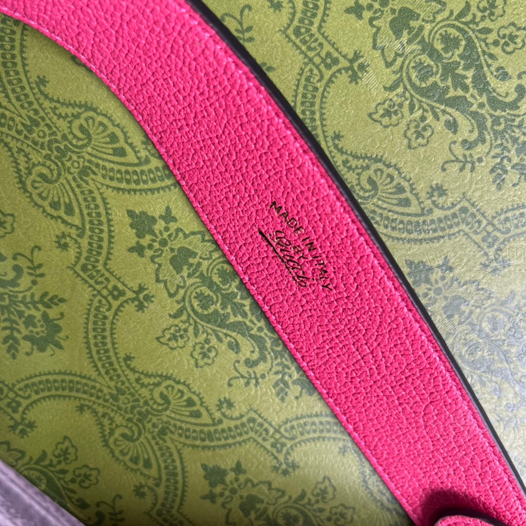 APHRODITE MINI 21 SHOULDER BAG IN BRIGHT PINK CALFSKIN