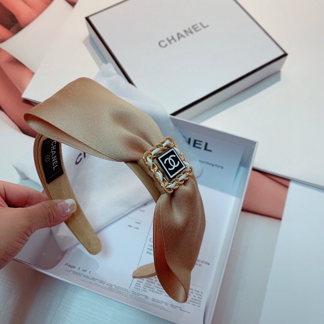 CAMEL BEIGE SILK HAIRBAND 832202