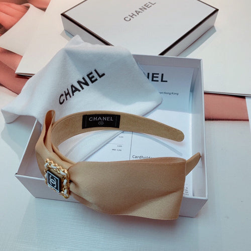 CAMEL BEIGE SILK HAIRBAND 832202