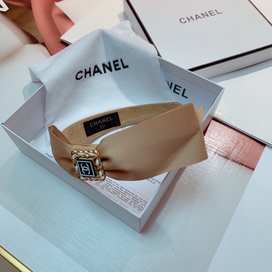 CAMEL BEIGE SILK HAIRBAND 832202