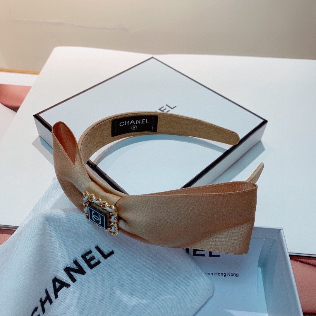 CAMEL BEIGE SILK HAIRBAND 832202